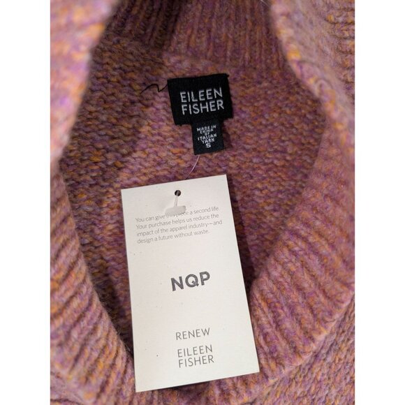 Eileen Fisher Sweater Womens Small Pink/Orange Shawl Neck Pullover - Picture 2 of 7